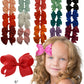 40 Pairs Ribbon Hair Bows in 20 Assorted Colors with Alligator Clips, Fashion Hair Accessories for Girls, Babies, Infants, Toddlers, and Kids