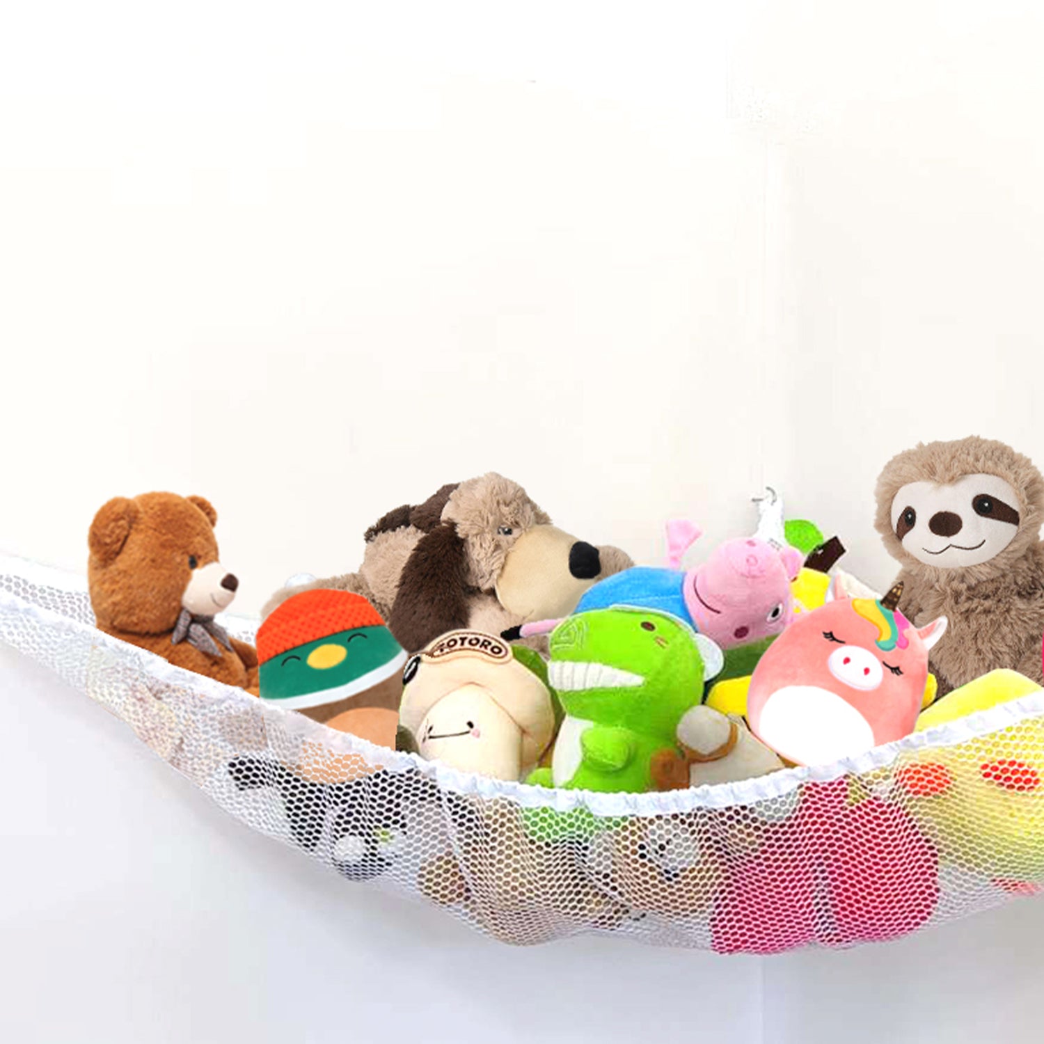 stuffed animal hammock nursery toy storage solution